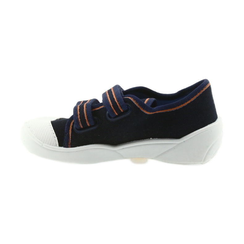 Befado Kinderschuhe Turnschuhe Hausschuhe 907P094 marineblau orange weiß 3