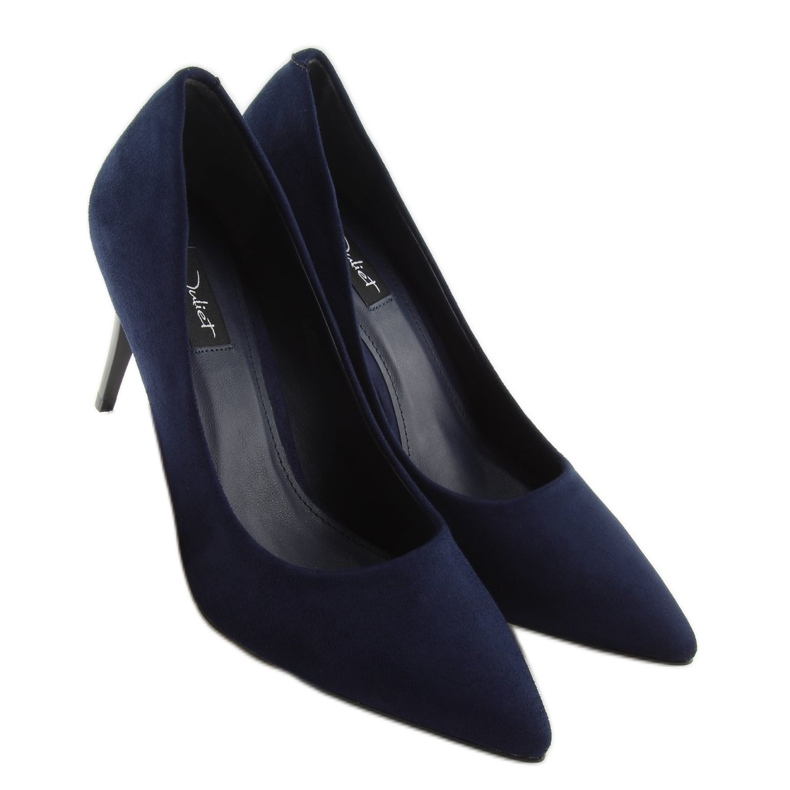 Klassische Damen marineblau 66-12 Navy Heels 1