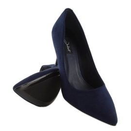 Klassische Damen marineblau 66-12 Navy Heels 2