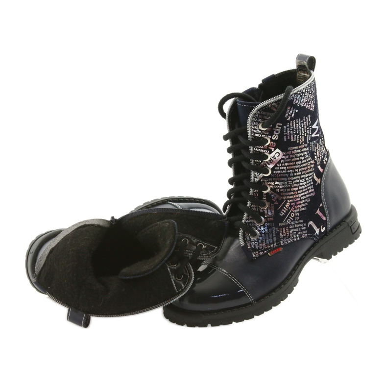 Mädchenstiefel Zarro 69/03 marineblau mehrfarbig grau lila schwarz 4