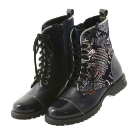 Mädchenstiefel Zarro 69/03 marineblau mehrfarbig grau lila schwarz 3