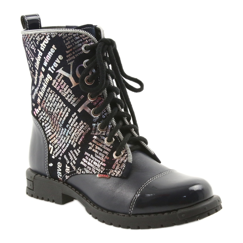 Mädchenstiefel Zarro 69/03 marineblau mehrfarbig grau lila schwarz 1