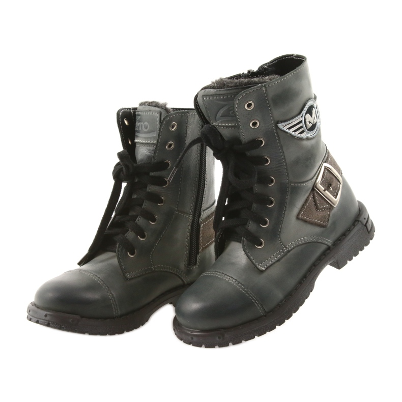 Graue Zarro 933 graue Stiefel für Kinder mehrfarbig 3