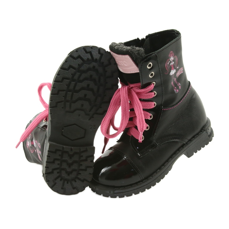 Ren But Stiefel, Kinderschuhe Zarro 38/01 schwarz rosa 4