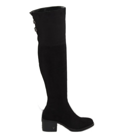 Schwarze Stiefel mit hohen Absätzen BH131-HB Schwarz 1