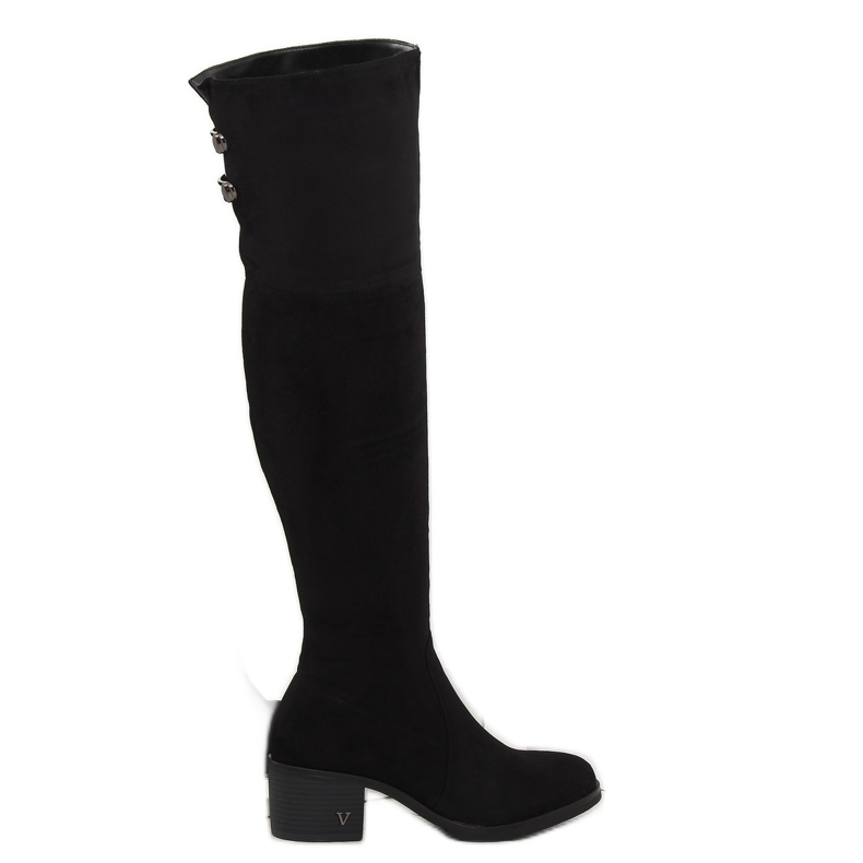 Schwarze Stiefel mit hohen Absätzen BH131-HB Schwarz 1