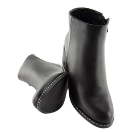 Stiefel mit stabilem Absatz schwarz BH120-KB Black 2