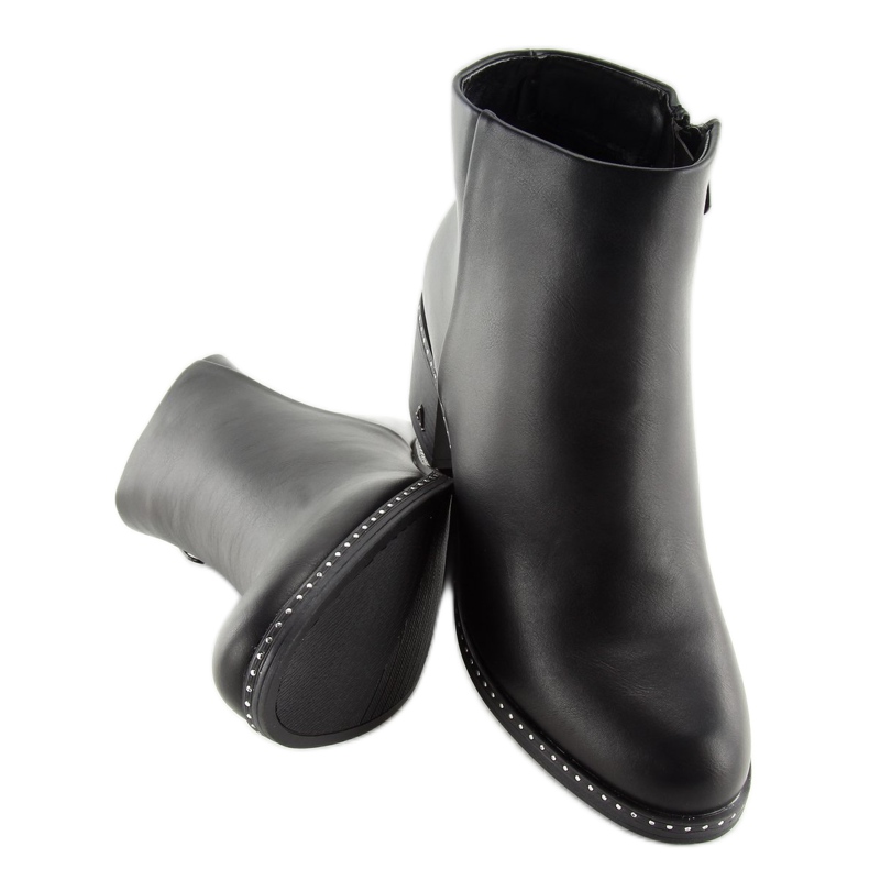 Stiefel mit stabilem Absatz schwarz BH120-KB Black 2