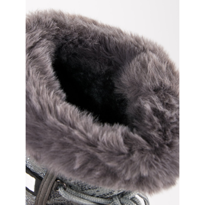 Hohe Schneeschuhe grau 1