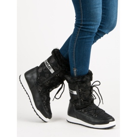 Hohe Schneeschuhe schwarz 2