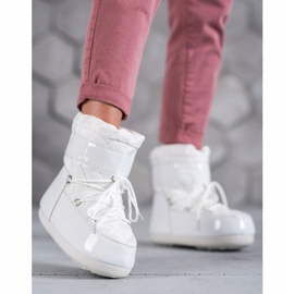 Modische Schneestiefel weiß 1