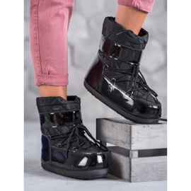 Modische Schneestiefel schwarz 2