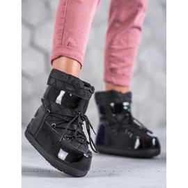 Modische Schneestiefel schwarz 1