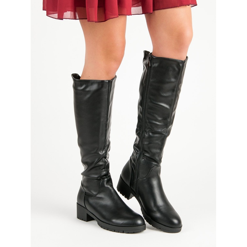 Super Me Bequeme knielange Stiefel schwarz 1