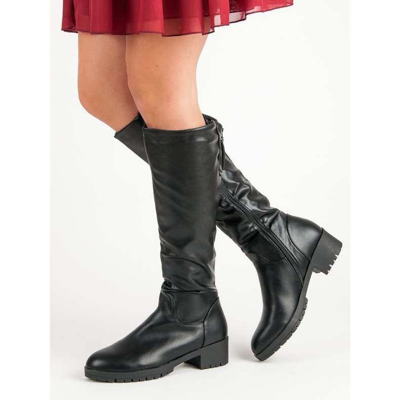 Super Me Bequeme knielange Stiefel schwarz 2