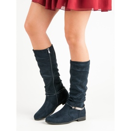 SDS Kniehohe Stiefel in Marineblau 1