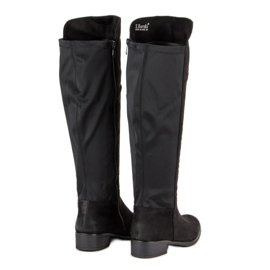 Filippo Stiefel mit flachem Absatz schwarz 1