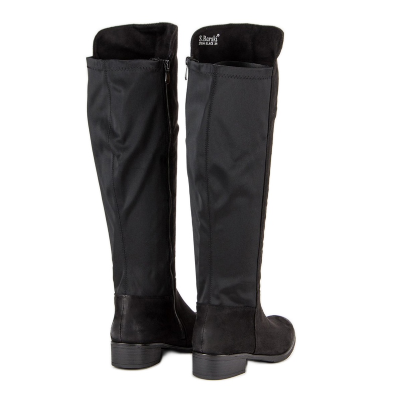 Filippo Stiefel mit flachem Absatz schwarz 1