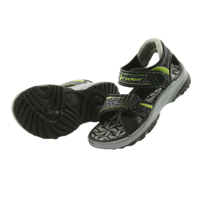 Rider Reiter schwarz und grau Sandalen zum Wasser 80608 für Klettverschluss 4