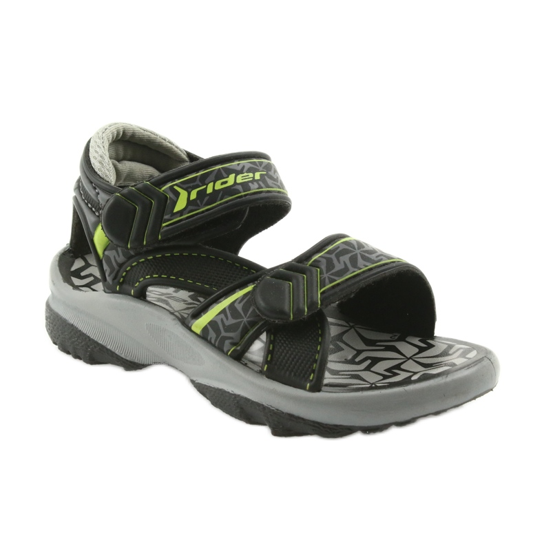 Rider Reiter schwarz und grau Sandalen zum Wasser 80608 für Klettverschluss 1
