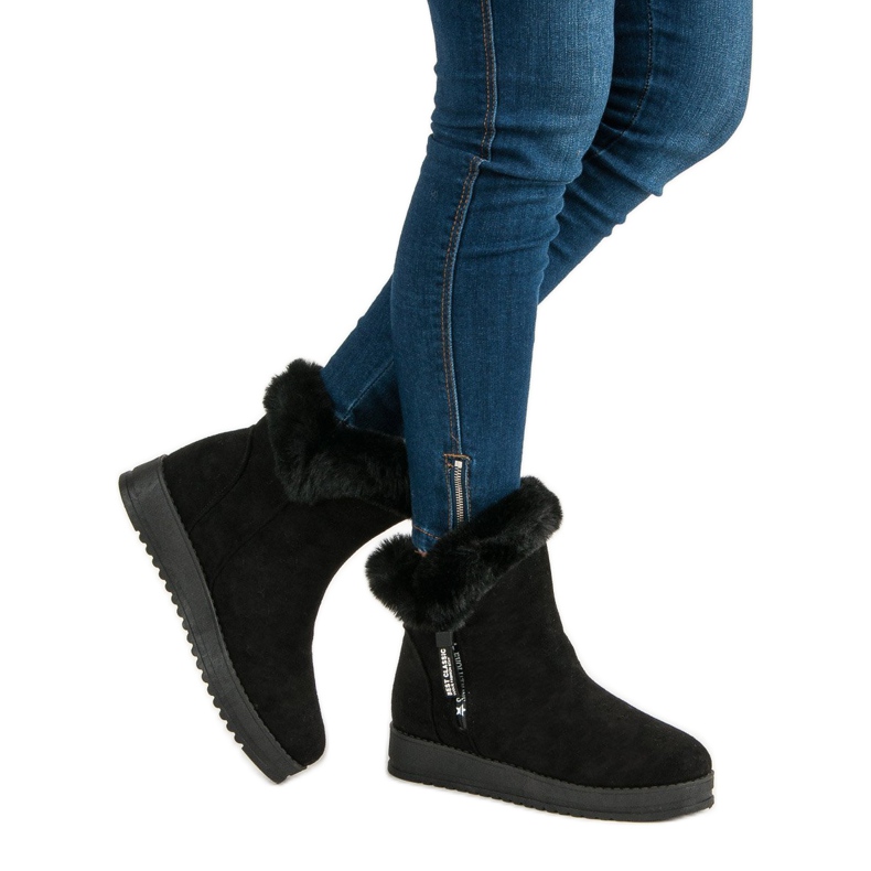 Sportlich warme Stiefel schwarz 1