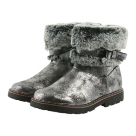 American Club American Boots Winterstiefel mit Fell 17042 schwarz grau 3