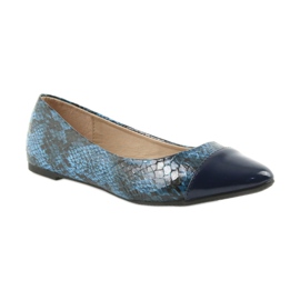 Via-Nova Ballerinas Damenschuhe Via Nova 07-041 marineblau schwarz navy blau 1