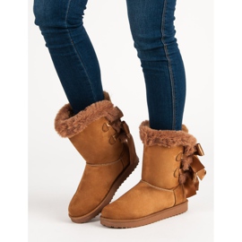 Hoher Mukluki mit Schleifen braun 1