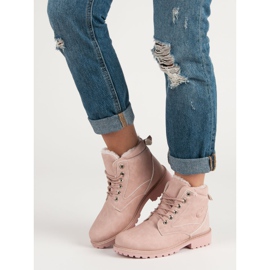 Klassische rosa Wanderschuhe 2