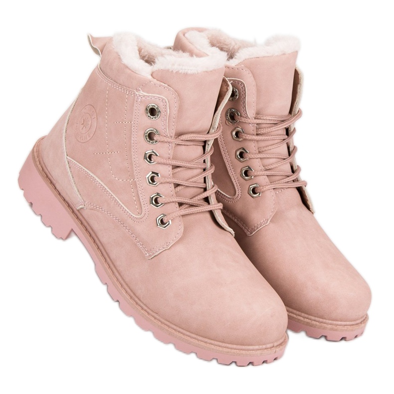 Klassische rosa Wanderschuhe 1