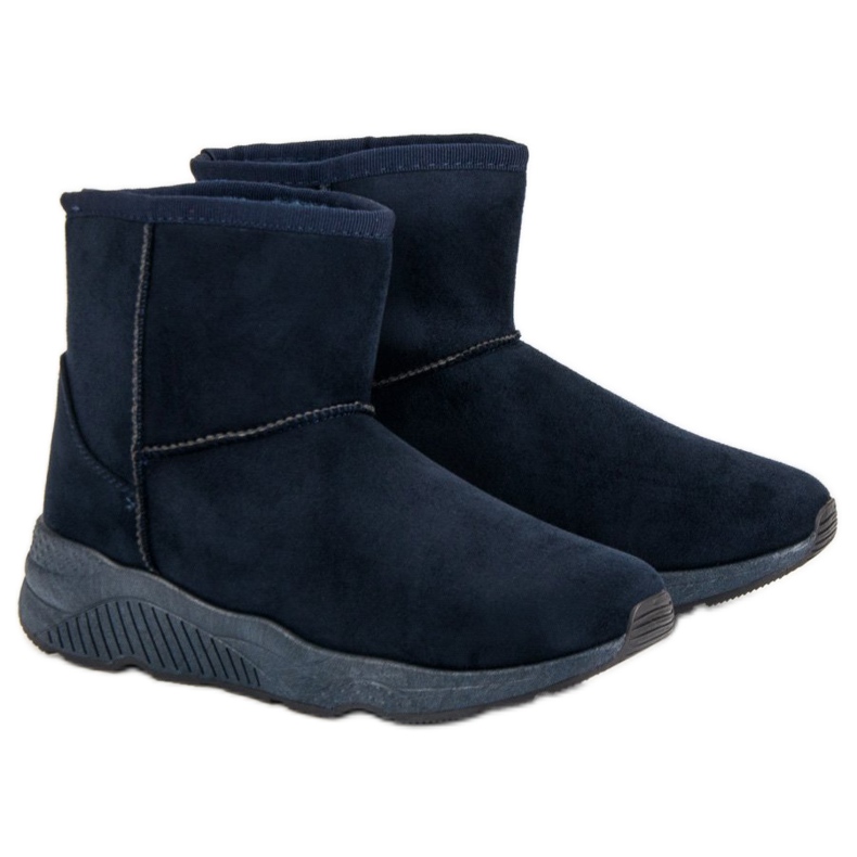 Schneeschuhe auf der Plattform blau navy blau 1