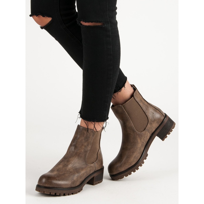 SDS Lässige Chelsea-Boots braun 2