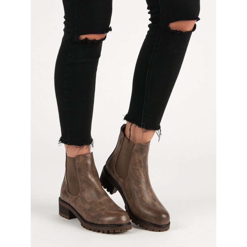 SDS Lässige Chelsea-Boots braun 1