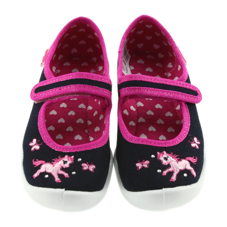Befado Kinderschuhe Ballerina Hausschuhe 114X323 rosa marineblau 3