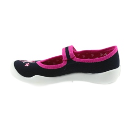 Befado Kinderschuhe Ballerina Hausschuhe 114X323 rosa marineblau 2