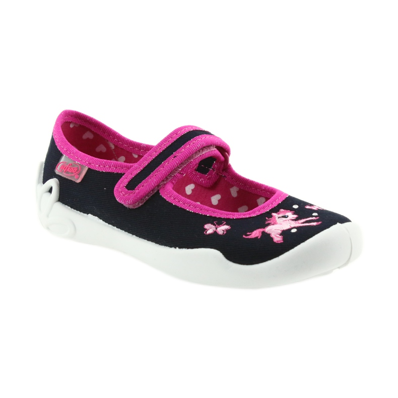 Befado Kinderschuhe Ballerina Hausschuhe 114X323 rosa marineblau 1