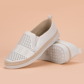 Durchbrochene Slip-On-Sneakers weiß 2