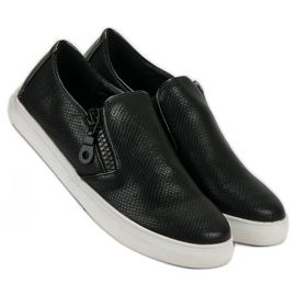 Weide Schwarze Slipper 1