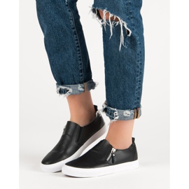 Turnschuhe mit Reißverschluss schwarz 2