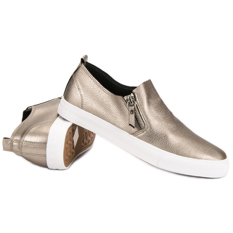 Turnschuhe mit Reißverschluss gelb 1