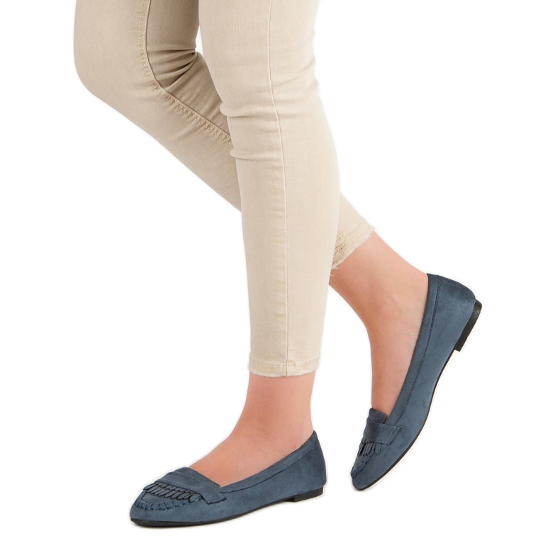 Small Swan Klassische marineblaue Loafer 1