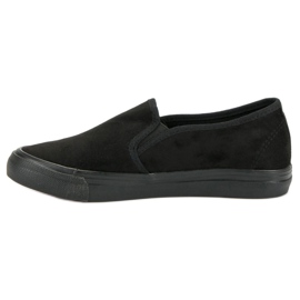 Sport Slipper aus Wildleder schwarz 1