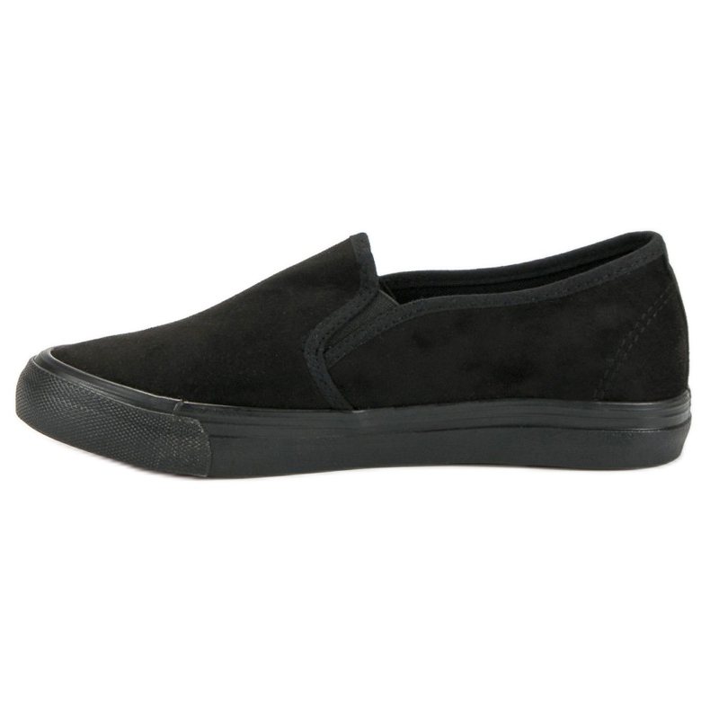 Sport Slipper aus Wildleder schwarz 1