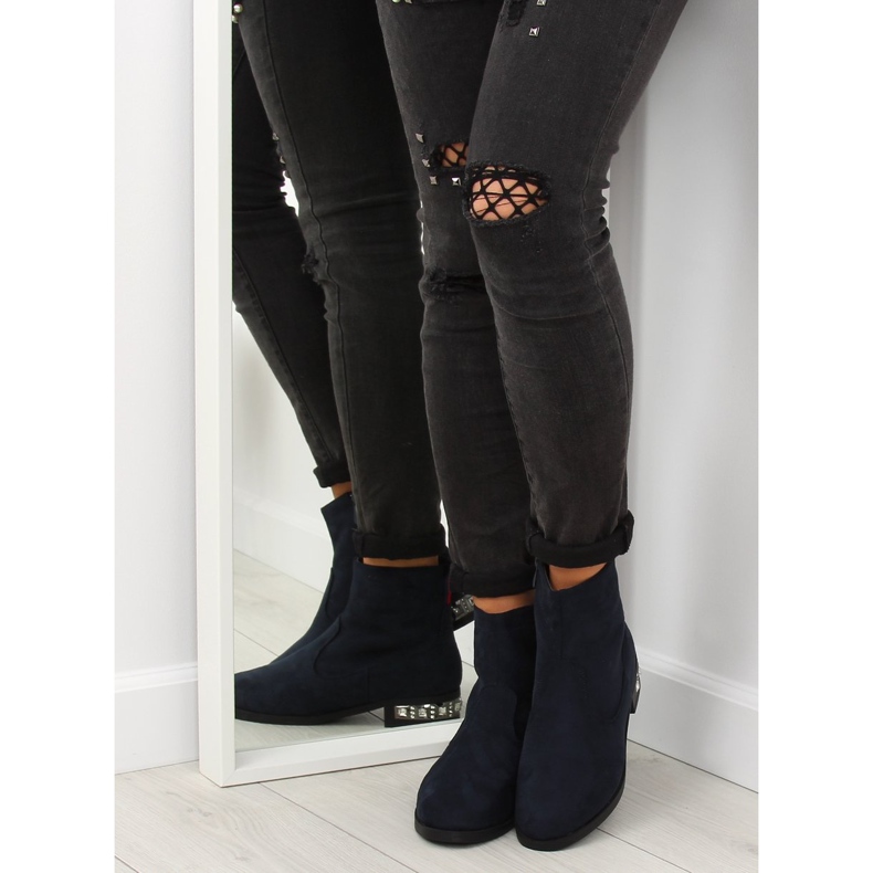 Marineblaue Stiefel für Damen 168-176 Blau 1