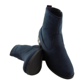 Marineblaue Stiefel für Damen 168-176 Blau navy blau 2