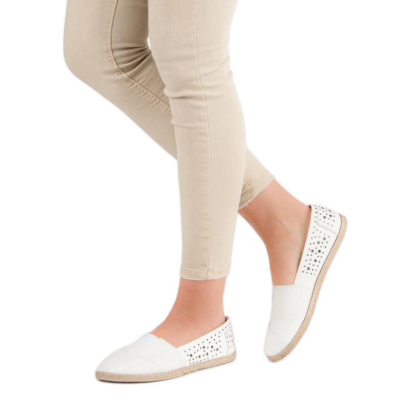 Espadrilles mit Jets weiß 1