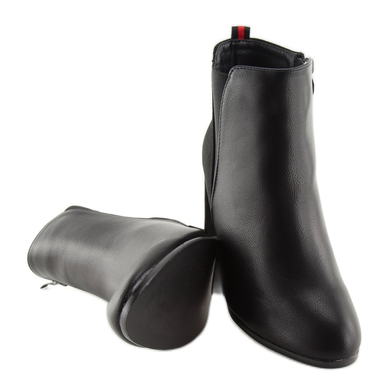 Schwarze Stiefel mit hohen Absätzen A5580 Schwarz 2