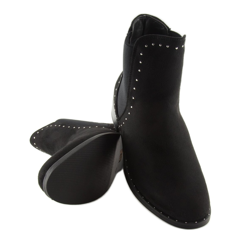 Schwarze Chelsea-Boots für Damen 1002-1 Schwarz 2
