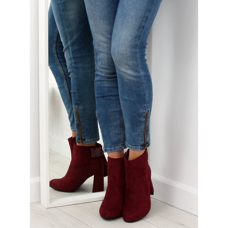 Stiefel mit hohem Absatz Z199 Burgund burgundy rot 1