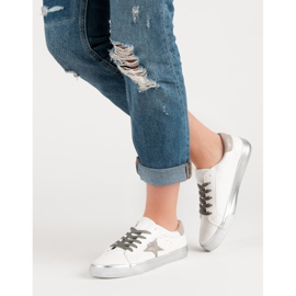 Stilvolle niedrige Sneakers weiß mehrfarbig 1